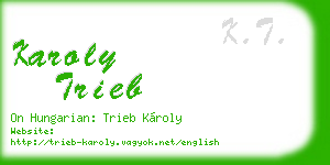 karoly trieb business card